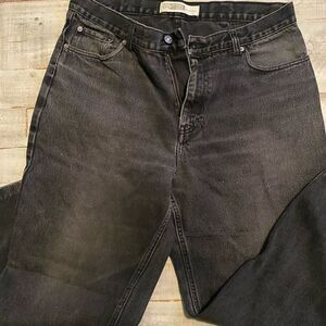 Route 66 relaxed fit black jeans acid washed